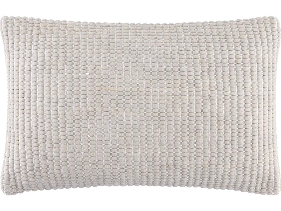 Chunky Grid Accent Pillow with Wool and Cotton Blend