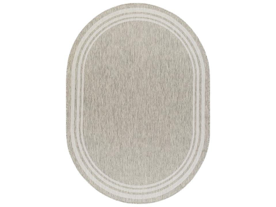Eagean Traditional Outdoor Safe Area Rug in Gray