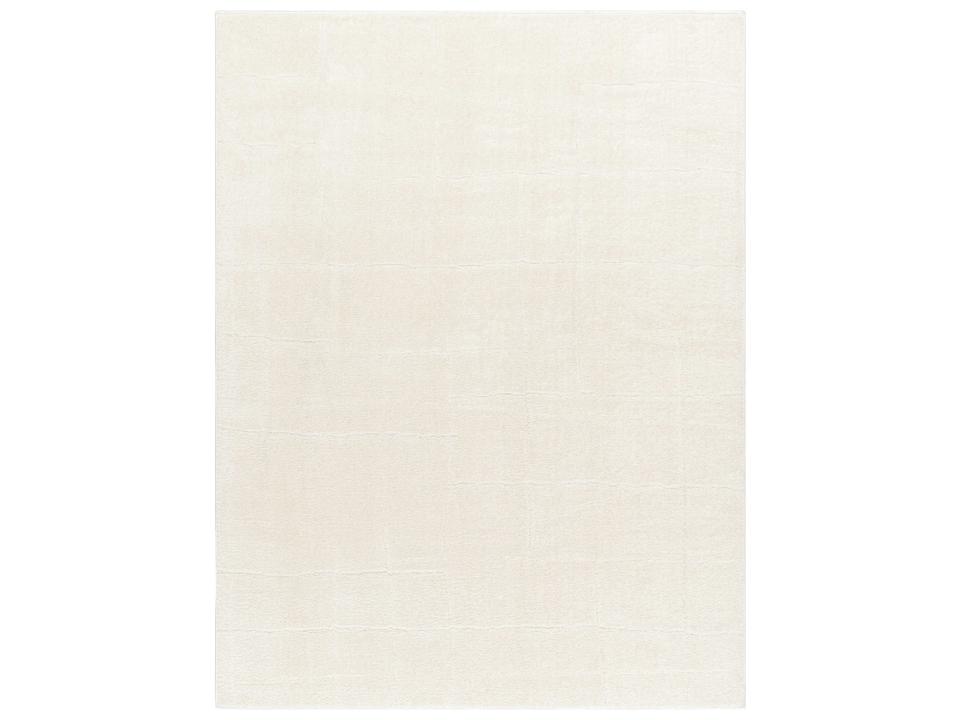 Freud Shag Area Rug in Ivory and Off-White