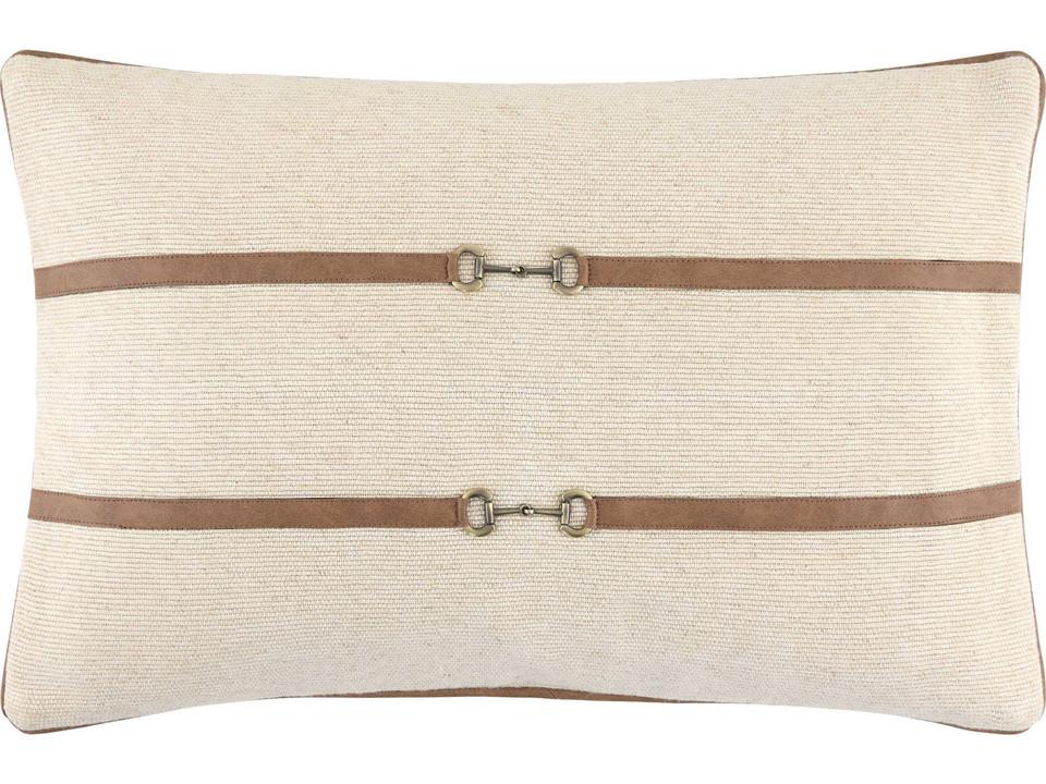 Galey Alix Havre Pillow Cover with Vegan Leather Buckle