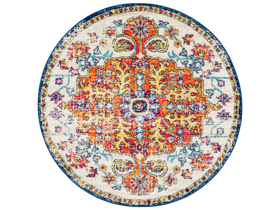 Harput Floral Medallion Traditional Area Rug