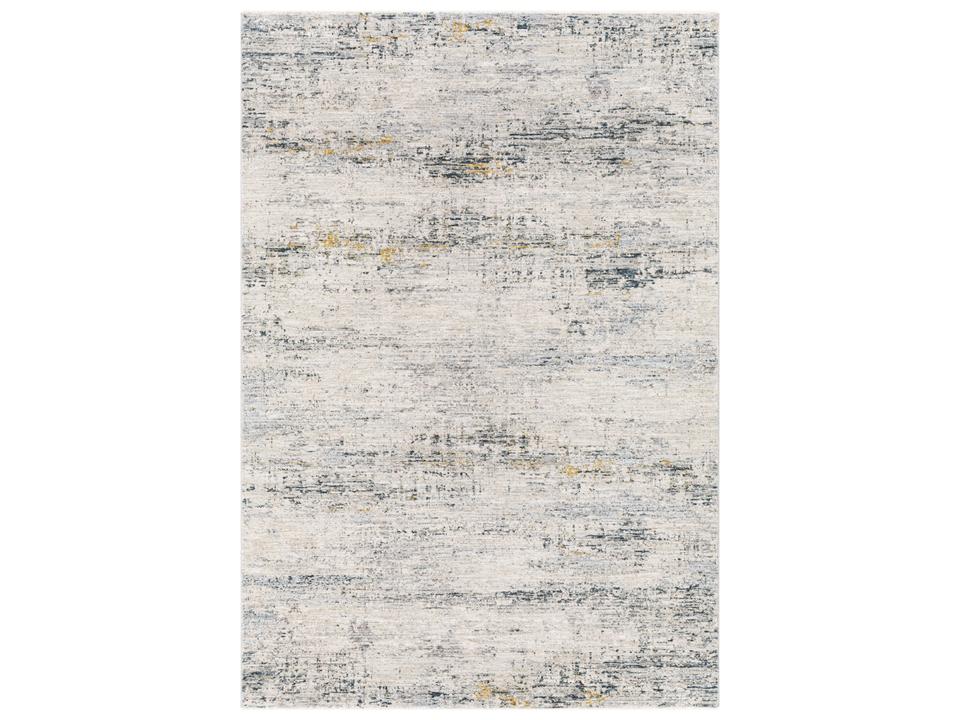 Laila Abstract Machine Woven Area Rug with Fringe