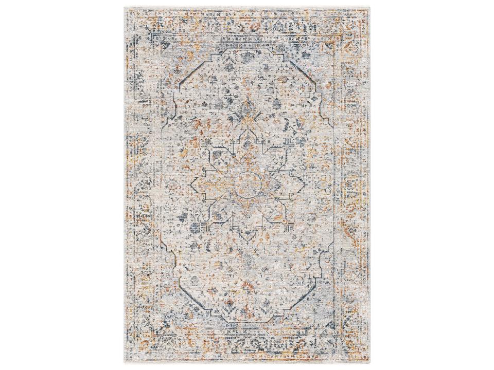 Laila Bordered Area Rug with High-Low Pile