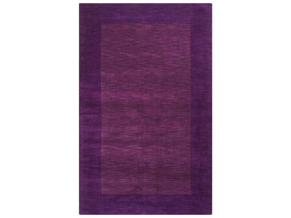 Mystique Wool Modern Area Rug in Plum