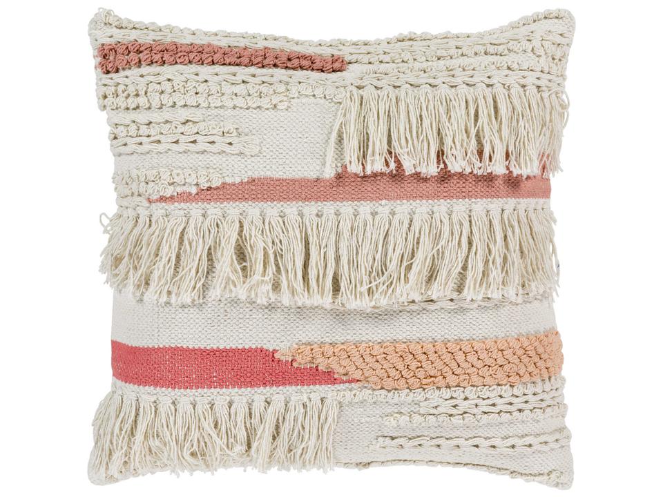 Merdo Hand Woven Cotton Accent Pillow with Fringe