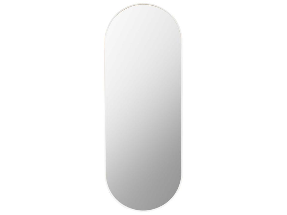 Aranya Oval Floor Mirror in White Modern Design