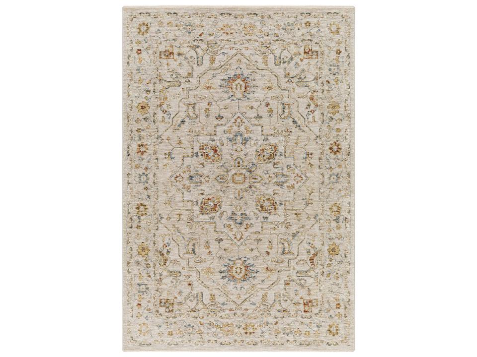 Reina Traditional Floral Area Rug with Fringe
