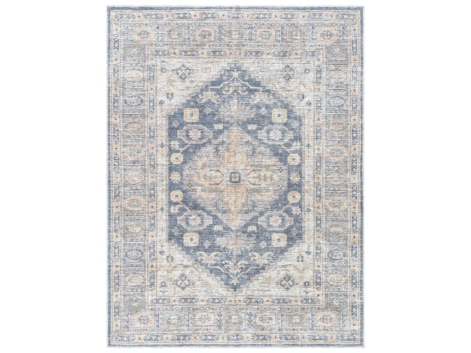 Lorelai Bordered Machine Woven Area Rug