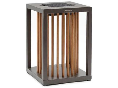 Inka 10-LED Solar Outdoor Floor Light in Teak and Bronze