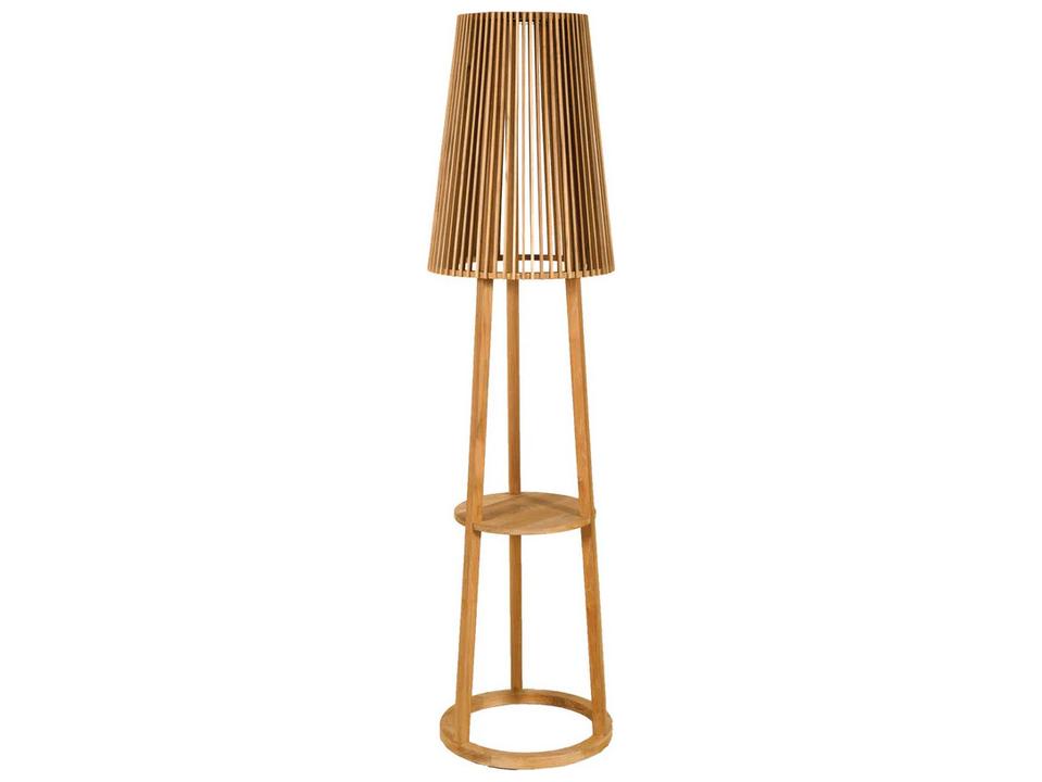 Palma 10-Light Outdoor Floor Light with Motion Sensor in Weathered Teak