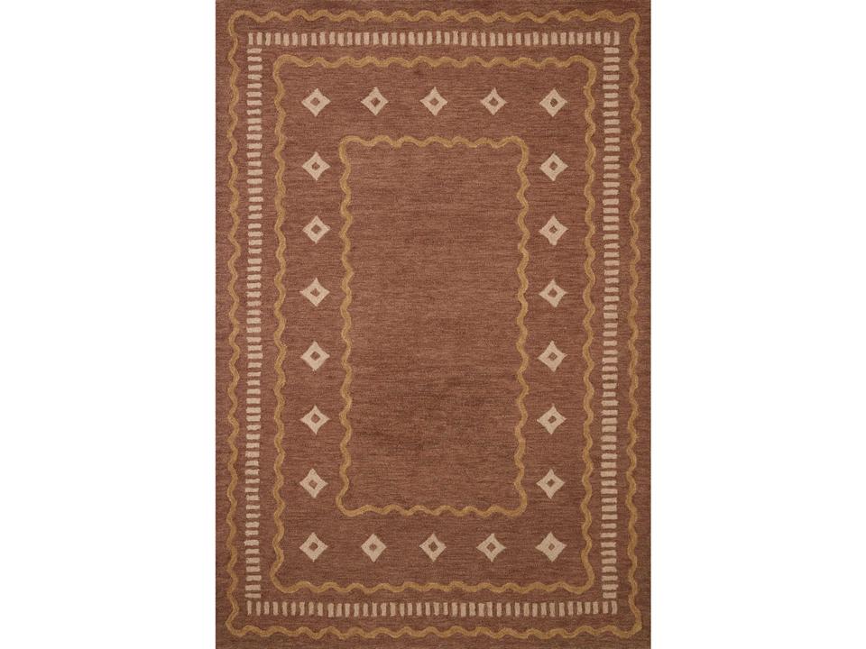 Chris Loves Julia Alfie ALF-03 Hand-Tufted Wool Area Rug in Clay Spice