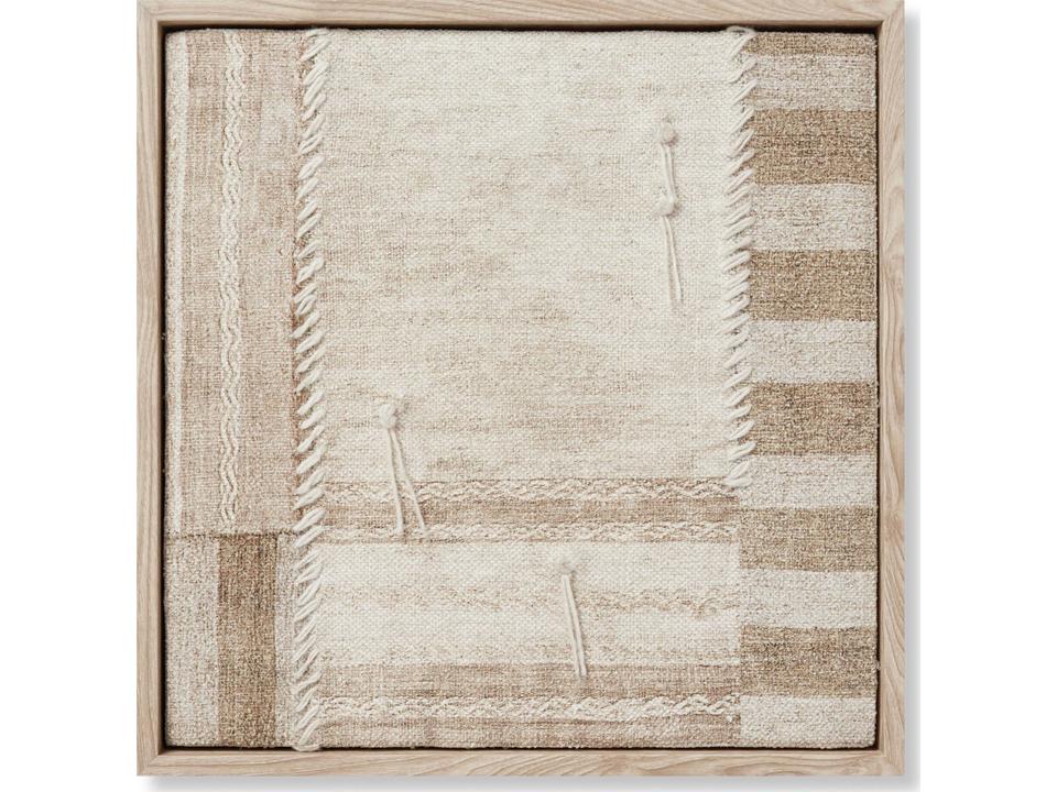 Loloi Patchwork A 3D Textile Wall Art in Beige and Brown