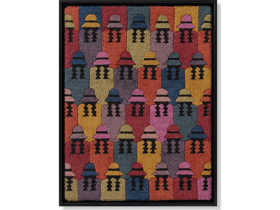 Puno Multi Black 3D Wall Art Handcrafted Wool Textile
