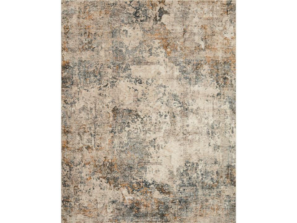 Axel Abstract Area Rug in Ocean and Beige