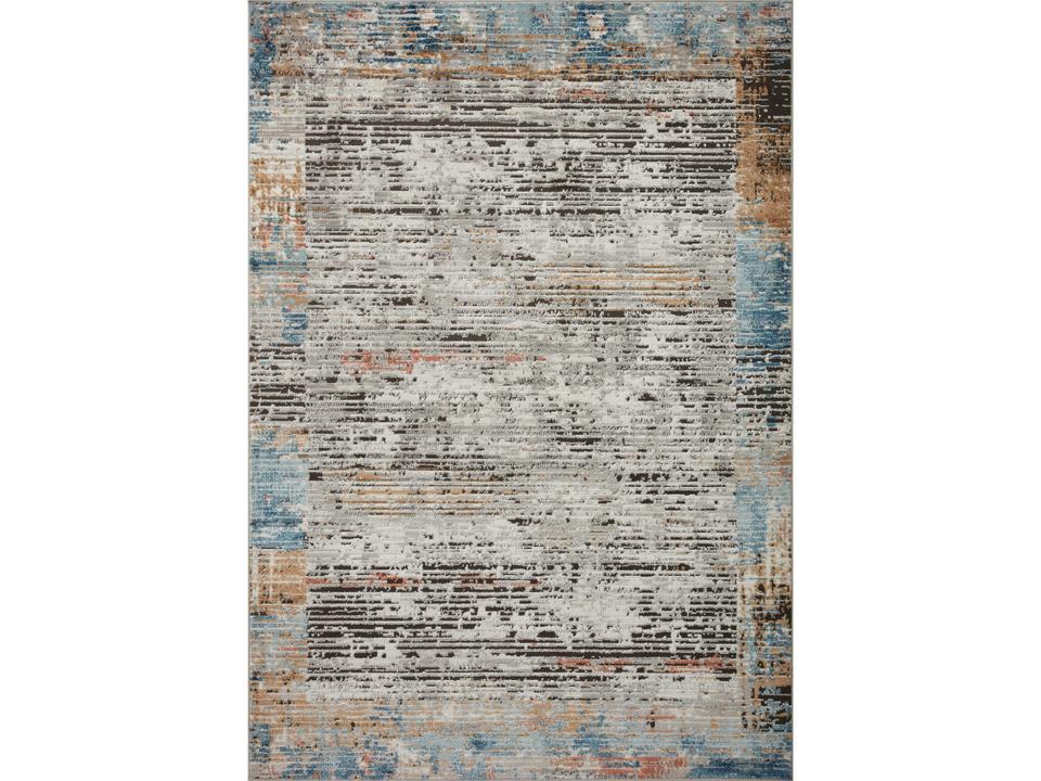 Bianca Abstract Runner Area Rug in Ash Multi