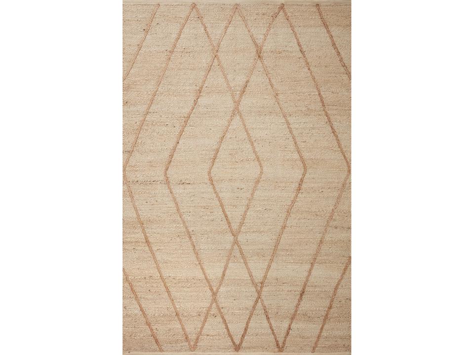 Bodhi Geometric Runner Area Rug Ivory Natural
