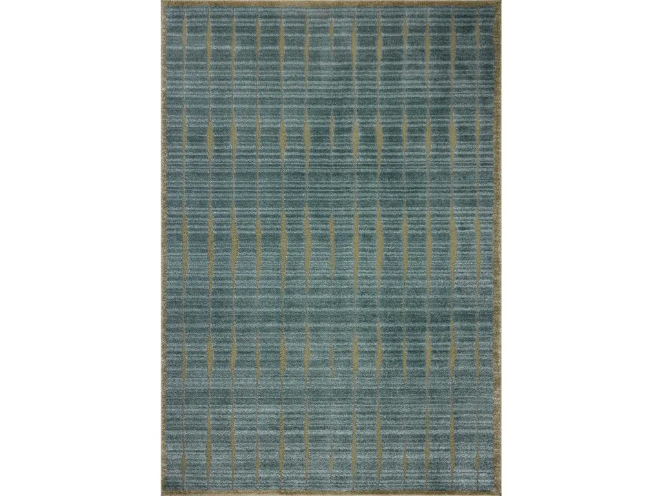 Calvin Collection Geometric Area Rug in Ocean and Olive