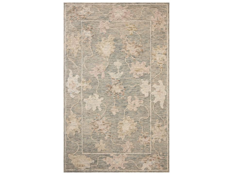 Cynthia Collection Floral Hand-Tufted Area Rug in Denim Blue