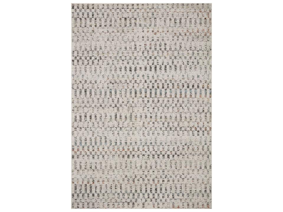 Kamala Geometric Power-Loomed Area Rug in Grey Multi