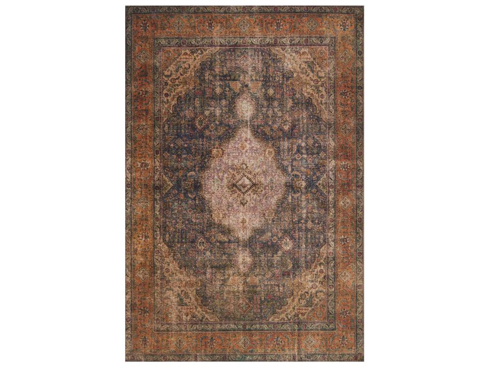 Loren Collection Plum Multi Floral Area Rug
