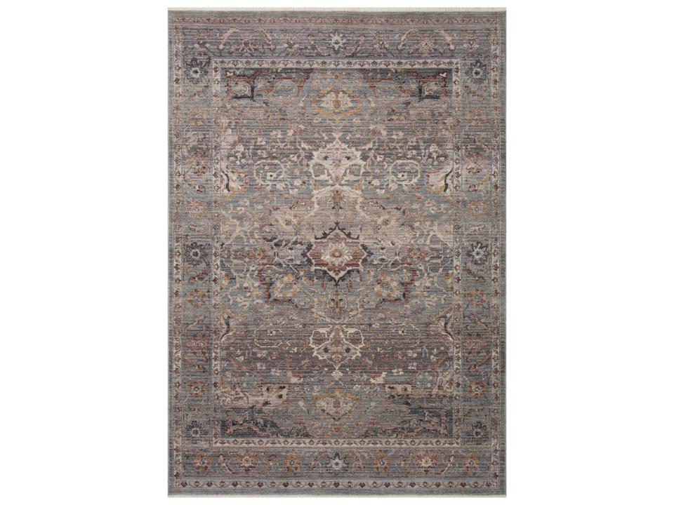 Lyra Power Loomed Bordered Area Rug with Modern Watercolor Design