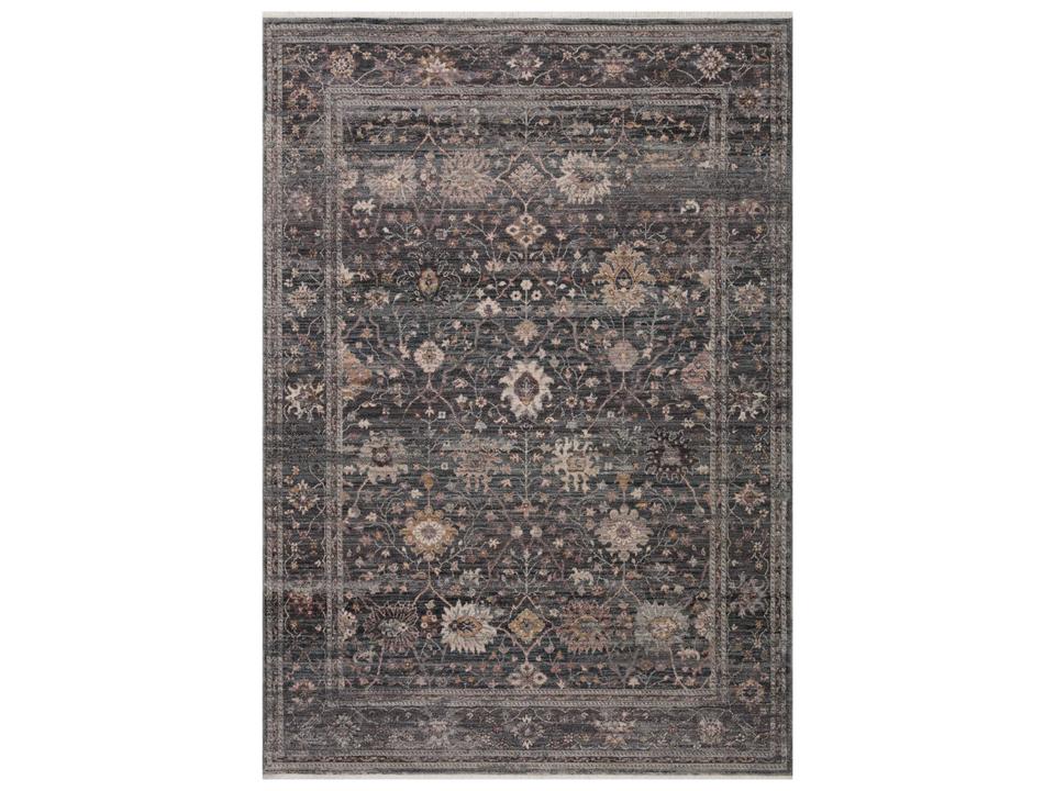Lyra Collection Ink Multi Power Loomed Area Rug