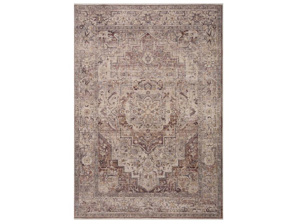 Lyra Bordered Area Rug with Soft Polyester Pile