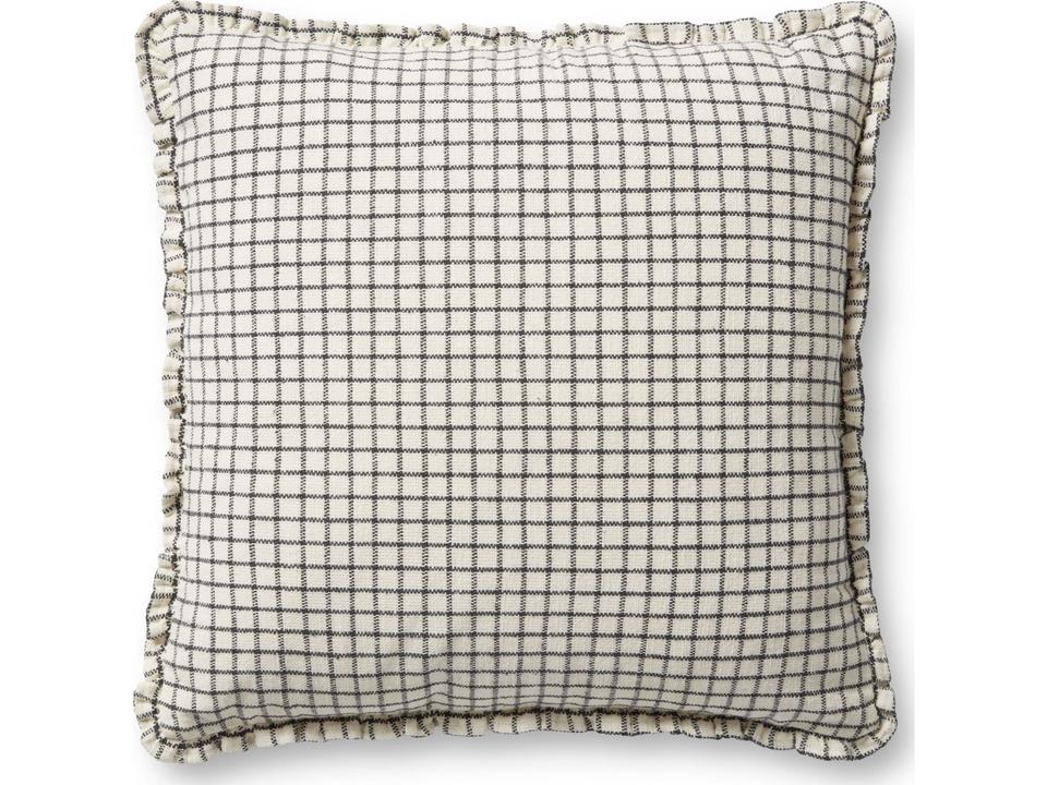Chris Loves Julia Dinah Ivory Black Pillow