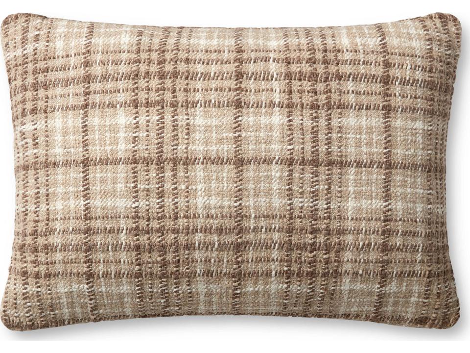 Chris Loves Julia Beau Brown Ivory Pillow