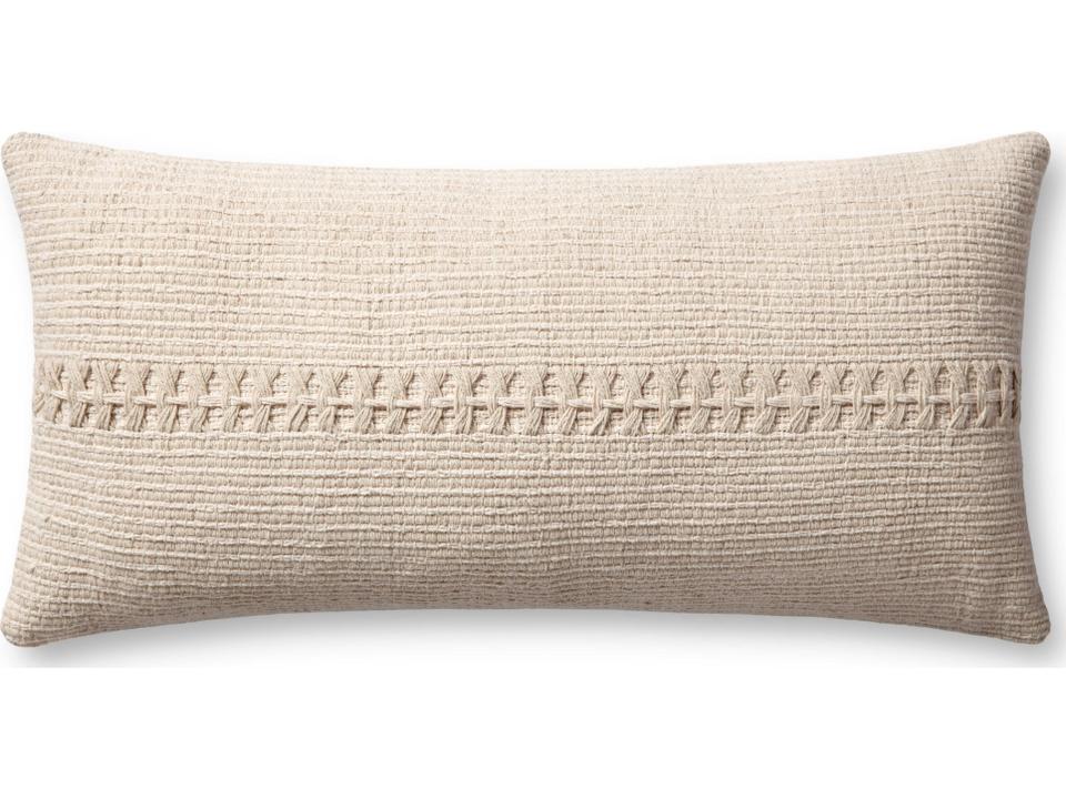 Chris Loves Julia Harvey Ivory Pillow