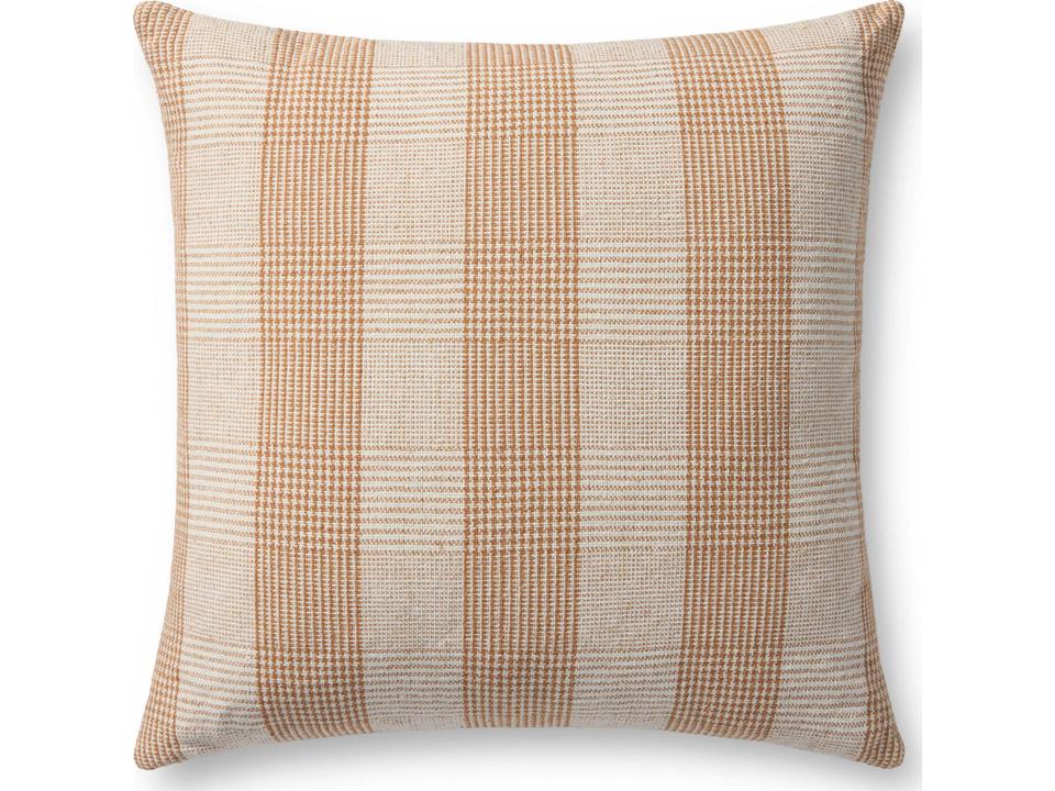 Chris Loves Julia Auggie Orange White Pillow
