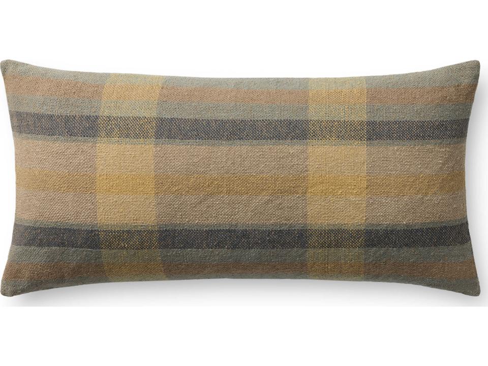 Chris Loves Julia Andi Yellow Blue Pillow