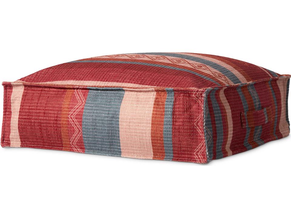 Poufs Red Pink Machine Woven Ottoman Global Inspired