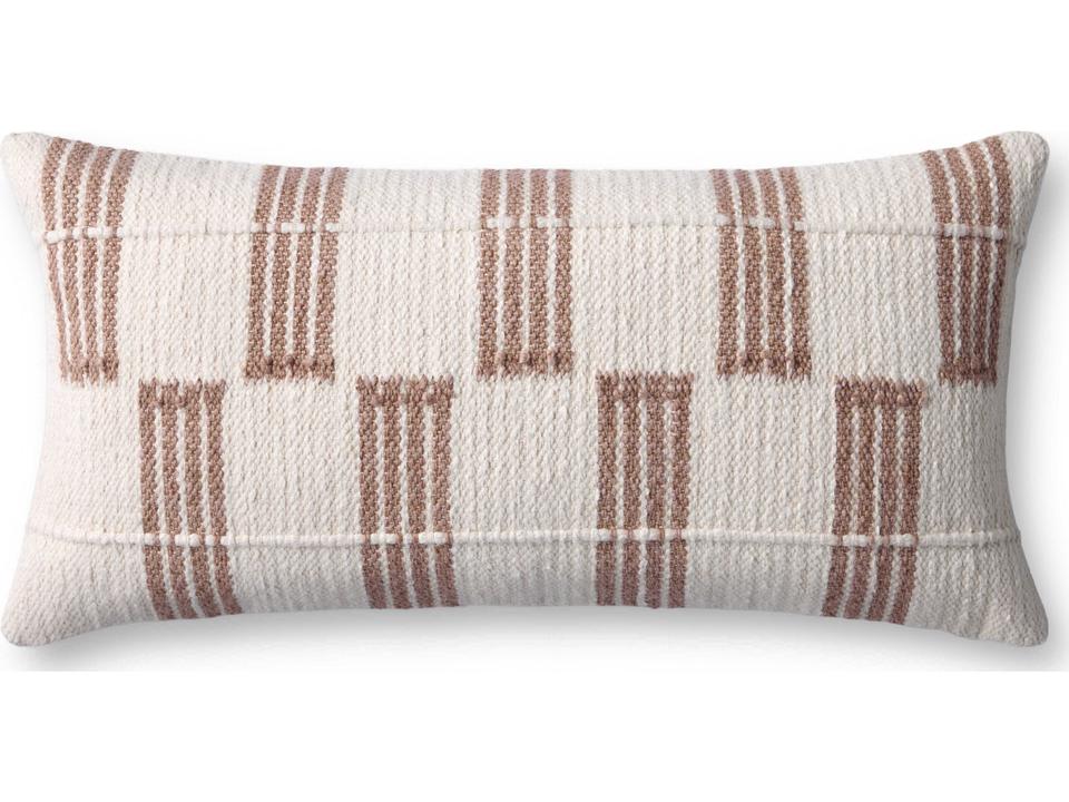 Brown Ivory 27" x 12" Pillow