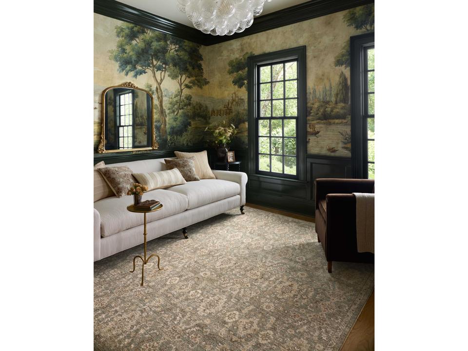 Chris Loves Julia Palma Transitional Runner Area Rug in Lagoon Natural