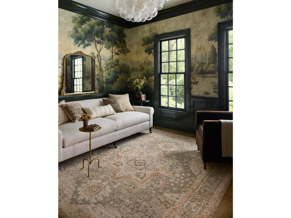 Chris Loves Julia Palma Oriental Runner Area Rug in Olive Spice
