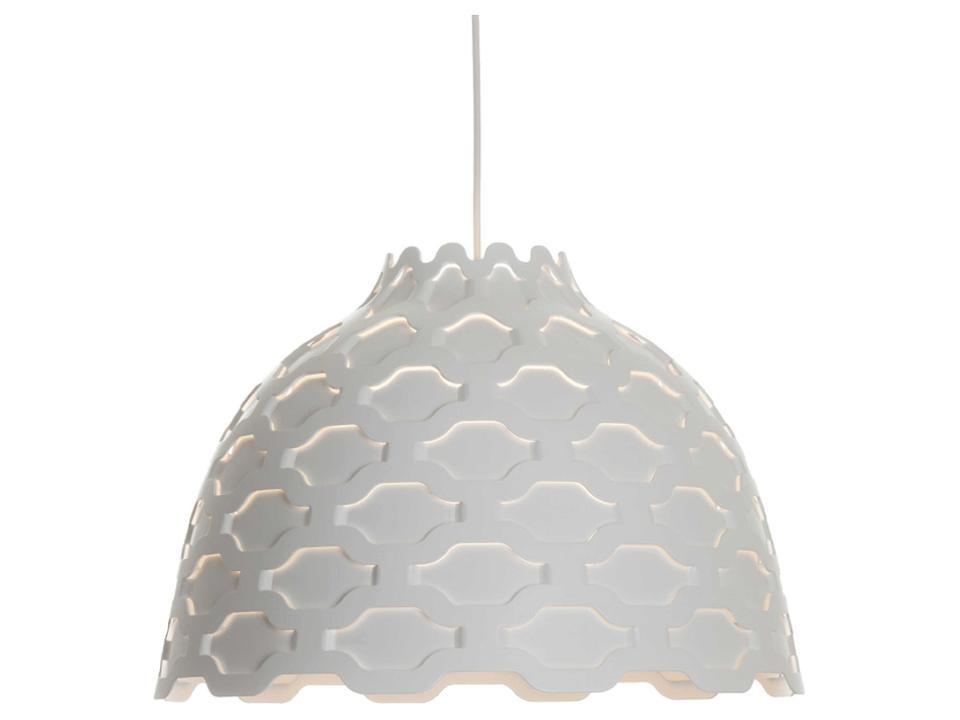 LC Shutters 1-Light White Dome Pendant