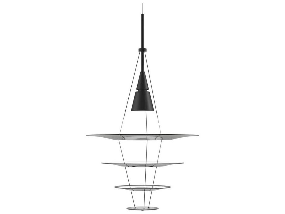 Enigma 1-Light Black Tiered Pendant