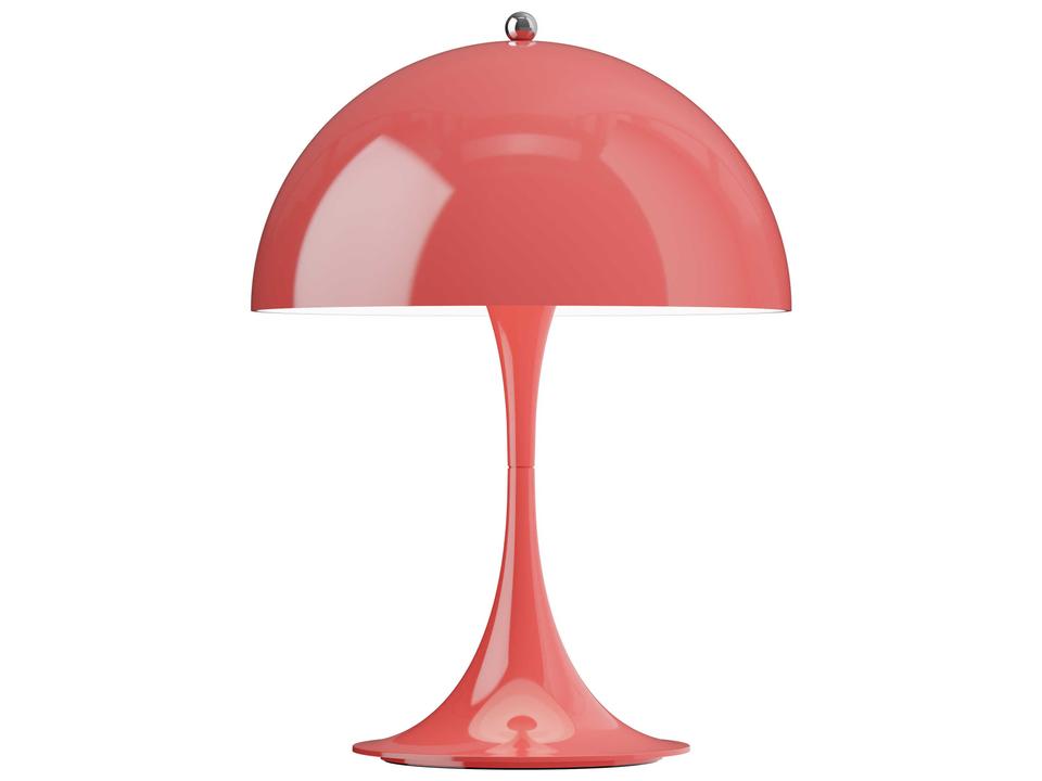 Panthella Opaque Coral Red Table Lamp