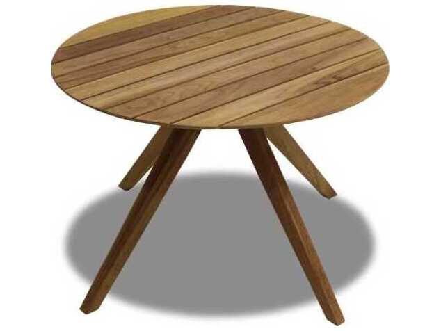 Crystal Natural Teak Round Coffee Table