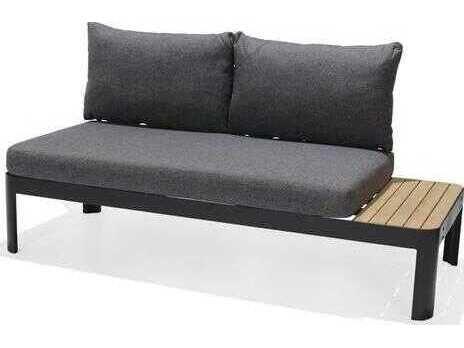 Portals Batman Black Aluminum Cushion Loveseat