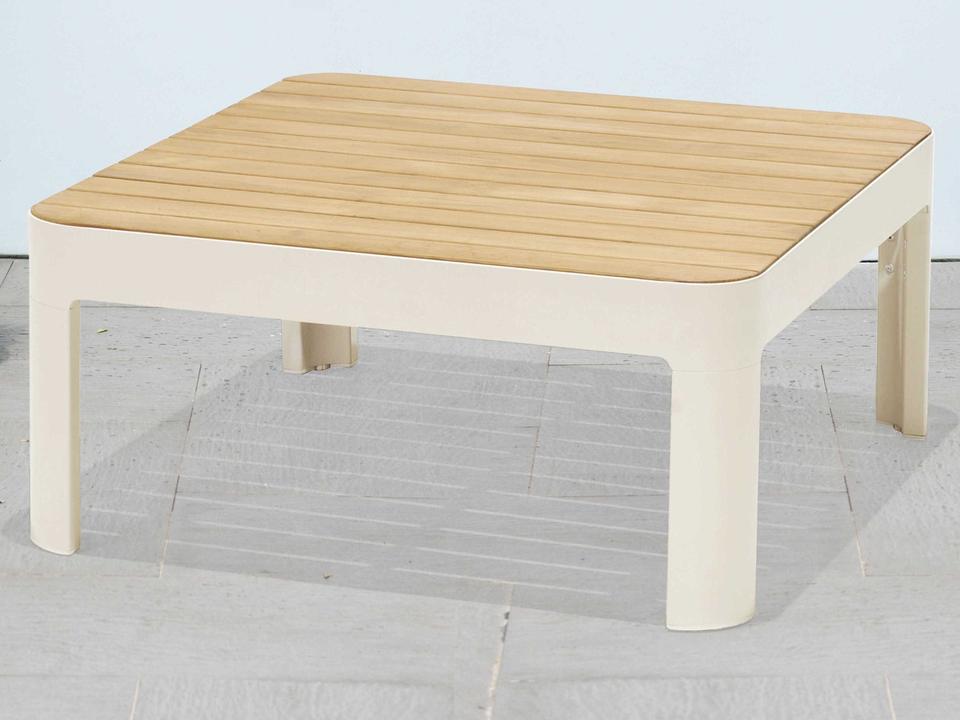 Portals Coral Sand Aluminum Square Coffee Table