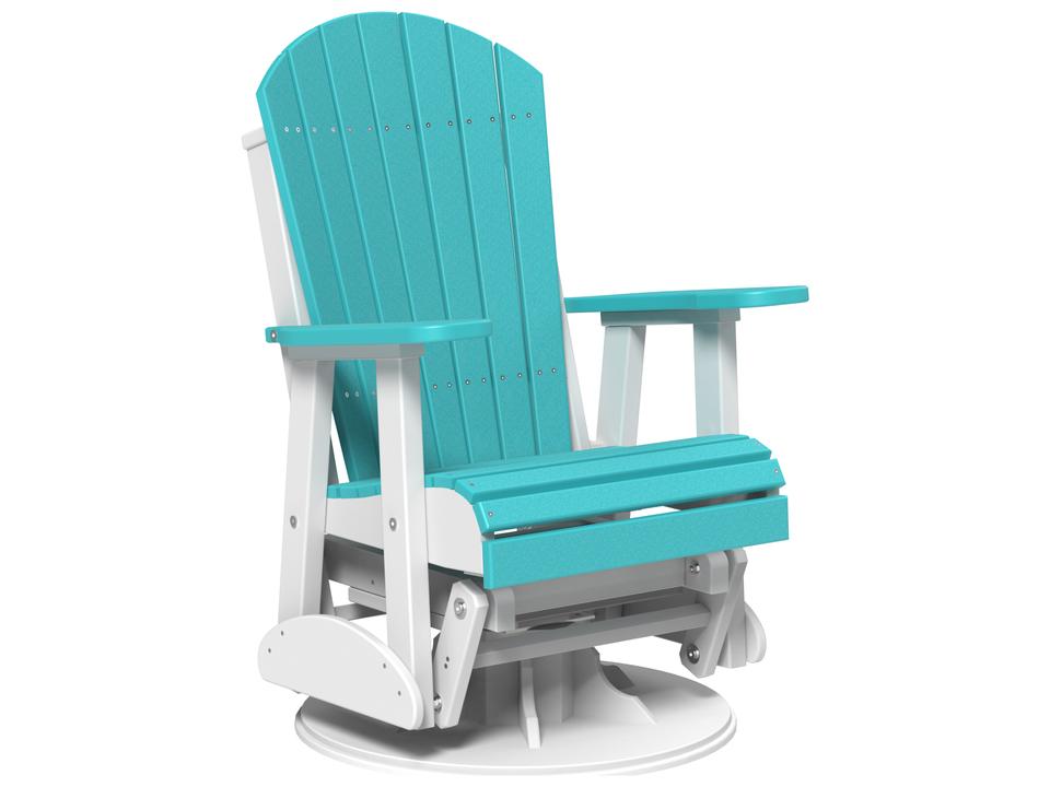 Adirondack 2-Foot Recycled Plastic Outdoor Swivel Glider Chair
