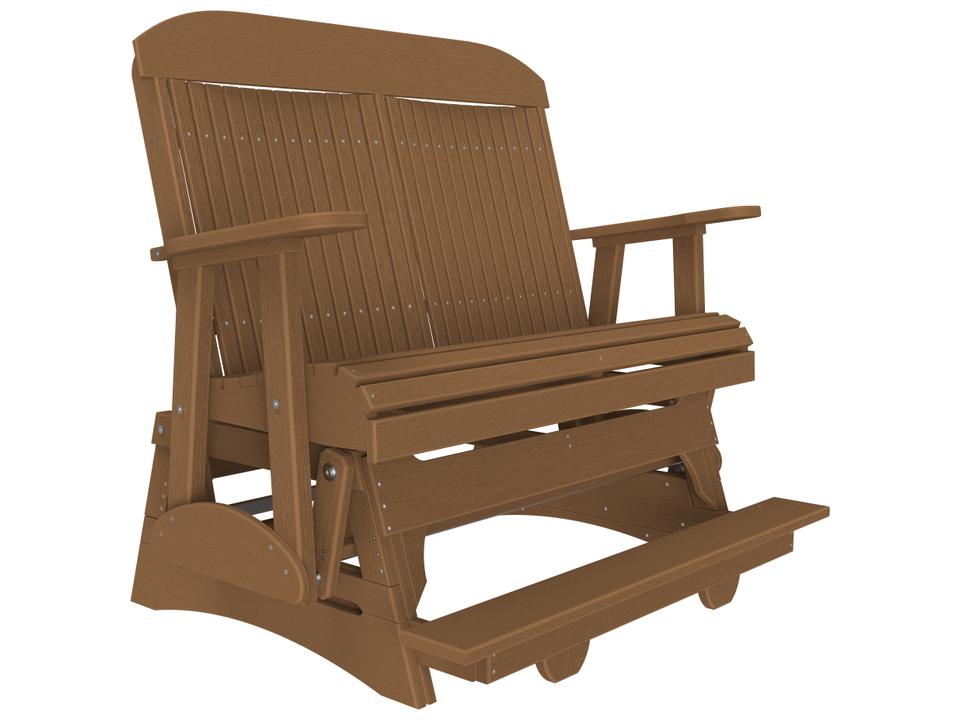 Classic 2-Seat Recycled Plastic Counter Height Glider Loveseat