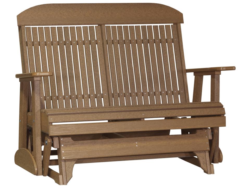 Classic Recycled Plastic 4-Foot 2-Seat Outdoor Glider Bench