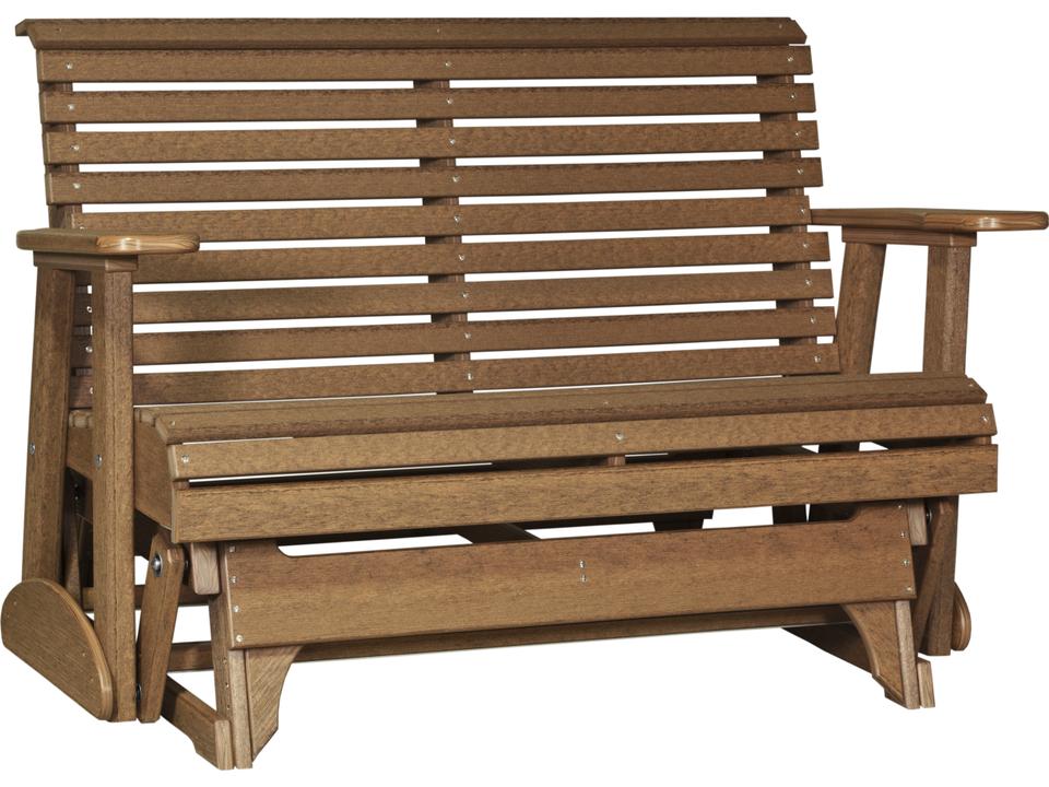 Plain 2-Seat Recycled Plastic Outdoor Glider Bench