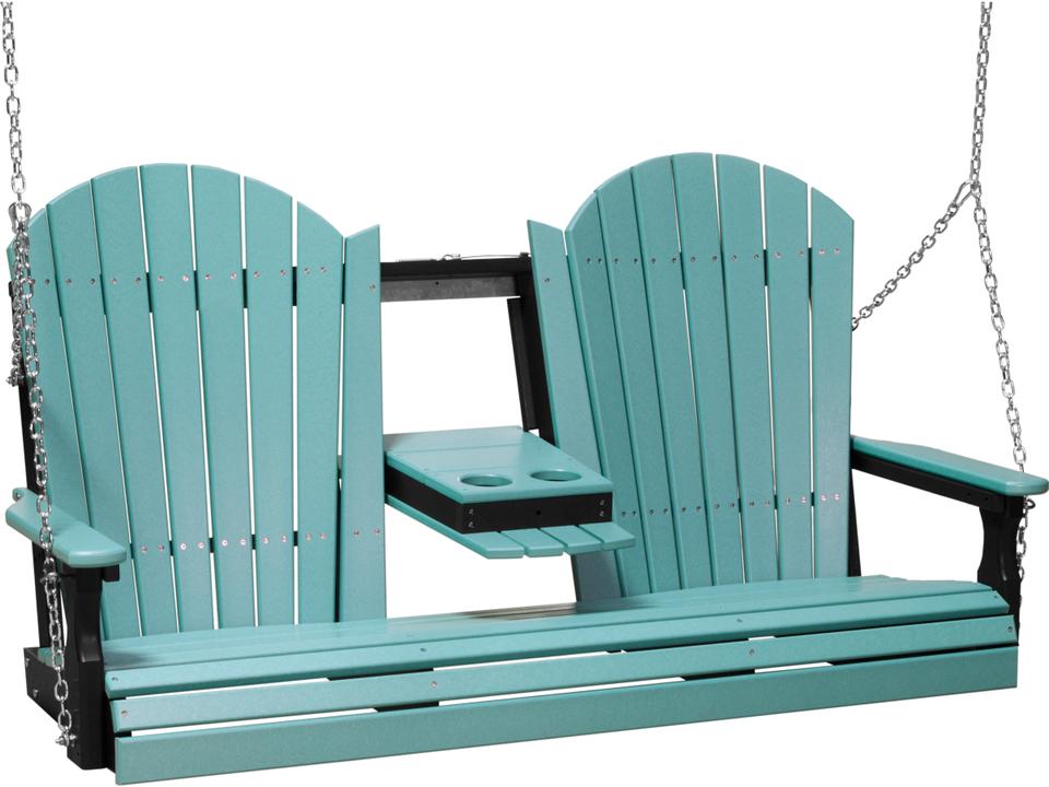 5-Foot Adirondack Recycled Plastic Outdoor Swing Bench