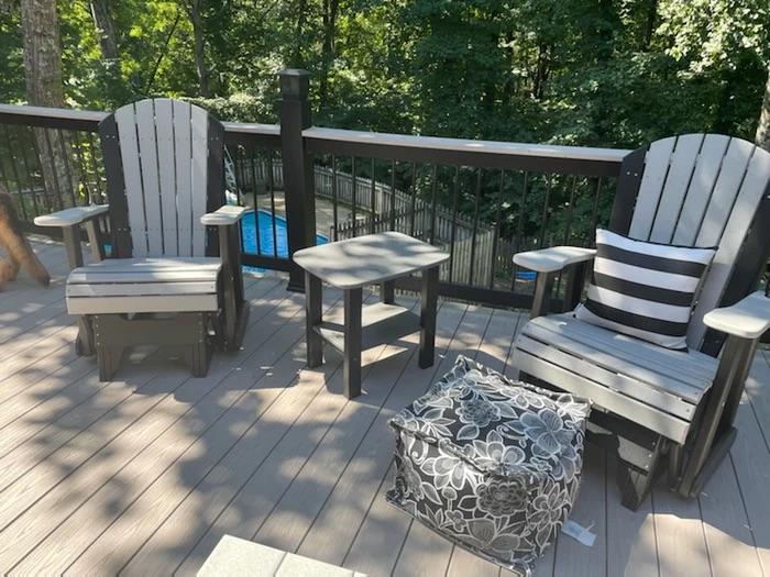 Adirondack Recycled Plastic Patio Lounge Set