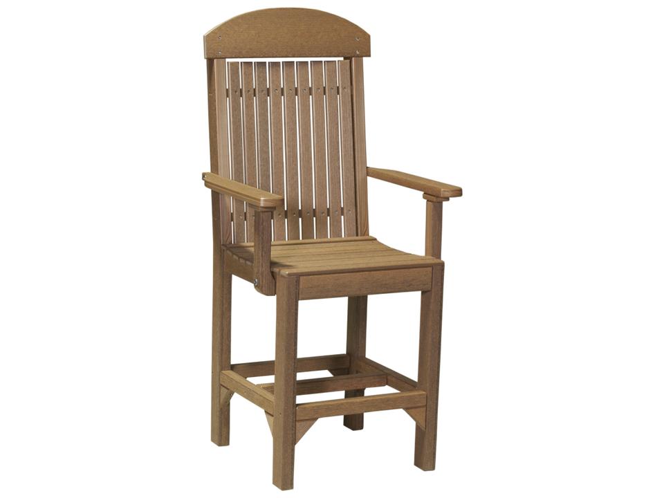 Classic Recycled Plastic Counter Height Arm Chair