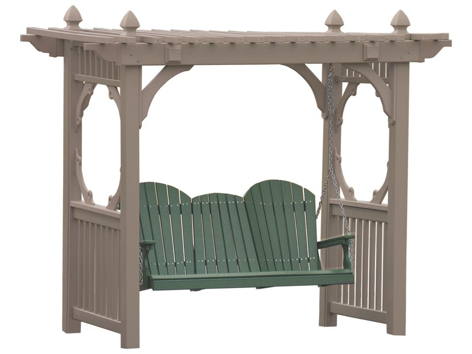 Classic Vinyl Outdoor Swing Stand in Clay